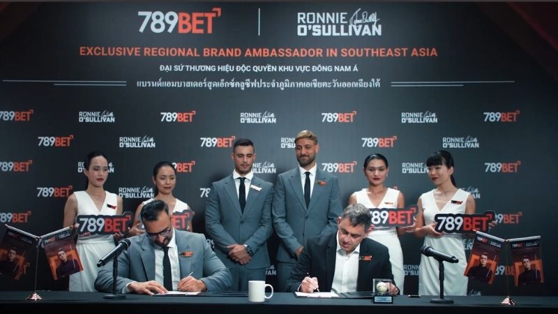 Ronnie O’Sullivan tại buổi lễ ký kết trở thành đại sức thương hiệu 789BET